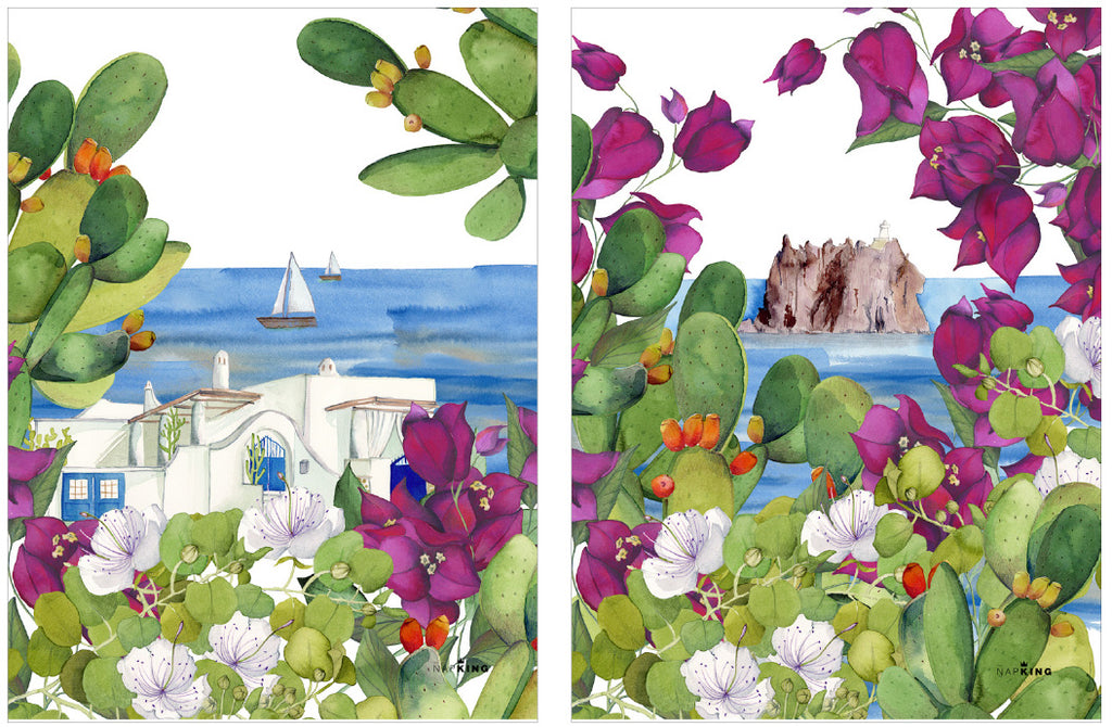 Kitchen Towels Lipari 100% Made in Italy