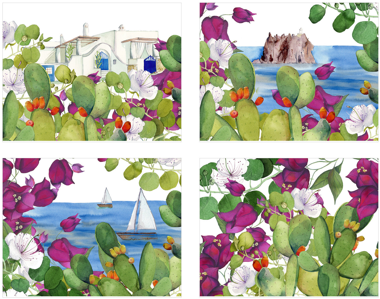 Set of 4 Placemats Lipari Linen 100% Made in Italy