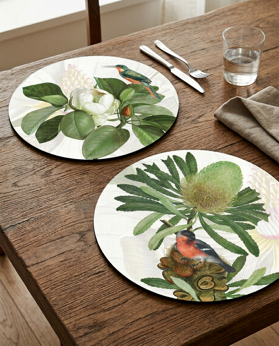 Loma Set of 2 Round Placemats Hardboard