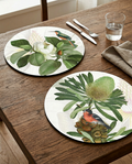 Set di 2 tovagliette rotonde Loma in faesite