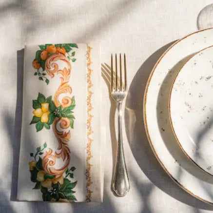 Set of 4 Napkins Medoro 100% Made in Italy
