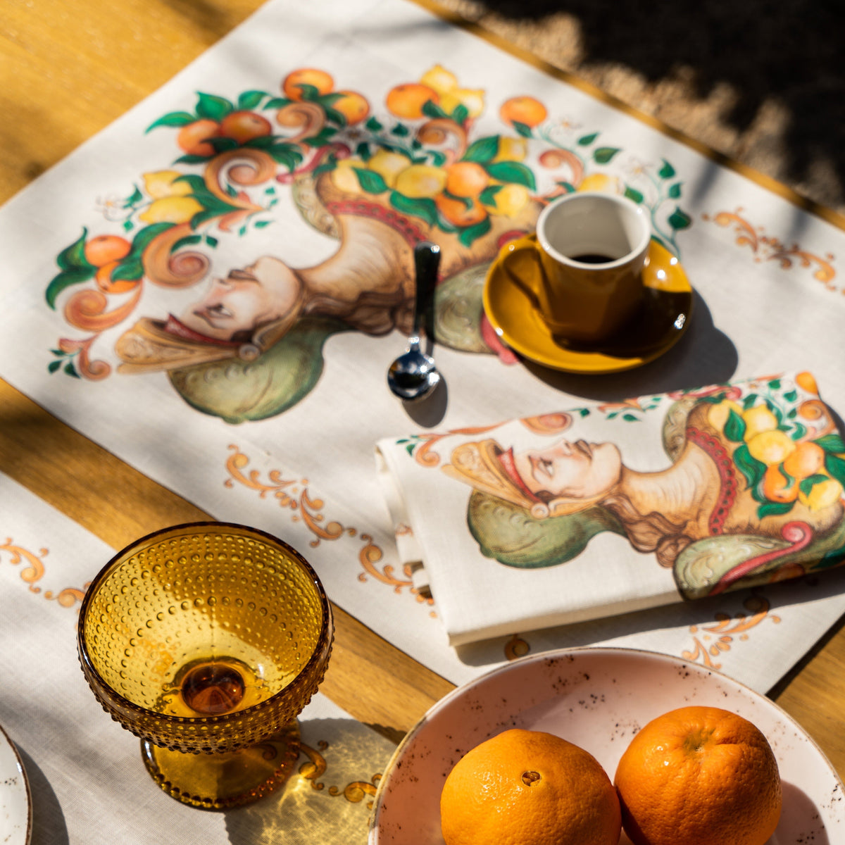Set of 4 Placemats «Medoro» Linen 100% Made in Italy - The Napking