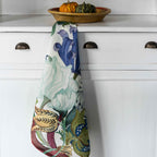 Morris premium linen kitchen towel variant 2 with botanical print