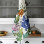 Morris premium linen kitchen towel variant 2 with botanical print