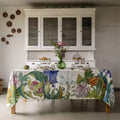 Morris premium linen tablecloth 180x270 cm with botanical print