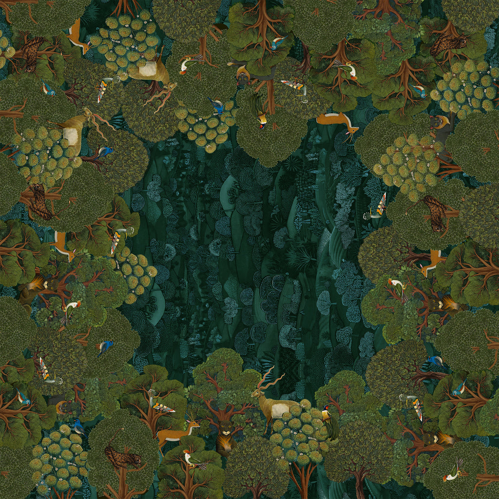 Madikwe tablecloth premium linen with digitally printed decorative design