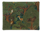 Madikwe medium acrylic tray 46 x 36 cm with printed linen surface and scenic decorative design