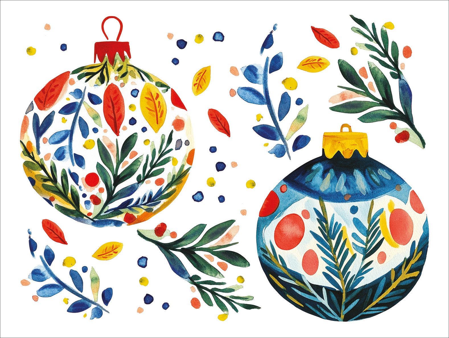 Set of 2 rectangular hardboard placemats «Magic Xmas», 100% Made in Italy