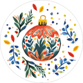 Set of 2 round hardboard placemats «Magic Xmas» 100% Made in Italy - The Napking