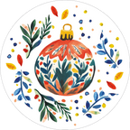Set of 2 round hardboard placemats «Magic Xmas» 100% Made in Italy - The Napking