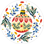 Set of 2 round hardboard placemats «Magic Xmas» 100% Made in Italy