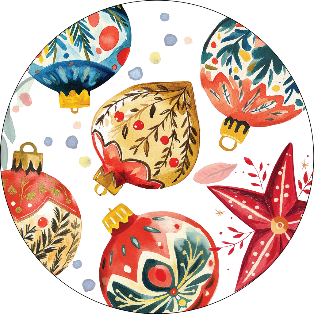 Set of 2 coasters «Magic Xmas» wood cork – 100% Made in Italy - The Napking