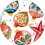 Set of 2 coasters «Magic Xmas» wood cork – 100% Made in Italy - The Napking