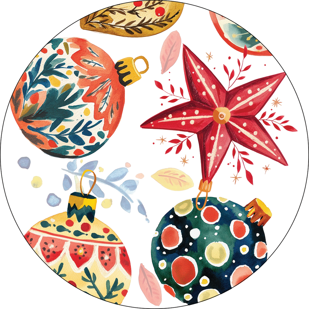 Set of 2 coasters «Magic Xmas» wood cork – 100% Made in Italy