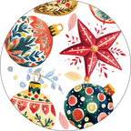Set of 2 coasters «Magic Xmas» wood cork – 100% Made in Italy