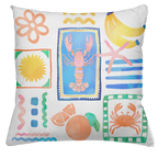 Coussin en toile Marina Pop, 100 % fabriqué en Italie