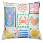 Coussin en toile Marina Pop, 100 % fabriqué en Italie