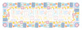 Chemin de table en satin de coton Marina Pop 100 % fabriqué en Italie