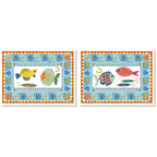 Lot de 2 sets de table rectangulaires en carton bois Marinella