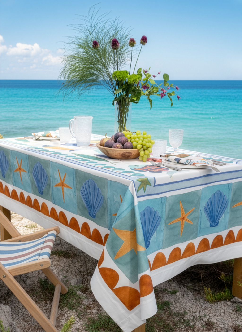 Satin Tablecloth Marinella 100% Made in Italy