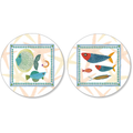 Lot de 2 dessous de verre Marinella bois liège