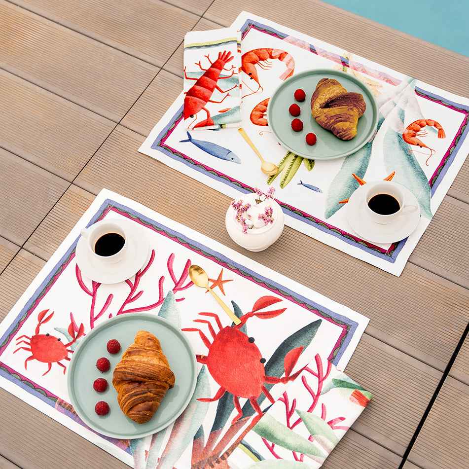 Set of 4 Placemats «Marzamemi» 100% Made in Italy