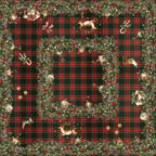 Merry Moments tablecloth premium linen with digitally printed decorative design