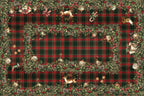 Merry Moments tablecloth premium linen in 110x110 cm with digitally printed decorative design