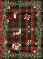 Merry Moments kitchen towels in Premium Linen with digitally printed design, detail view