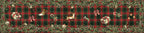 Merry Moments Runner Premium Linen with festive holiday print, 50x220 cm