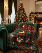 Merry Moments Velvet Plaid with festive printed design
