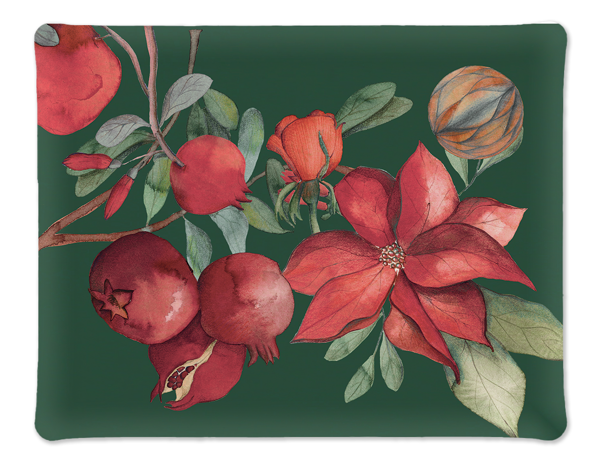 Tray «Grenade» Green Variant, 100% Made in Italy The Napking