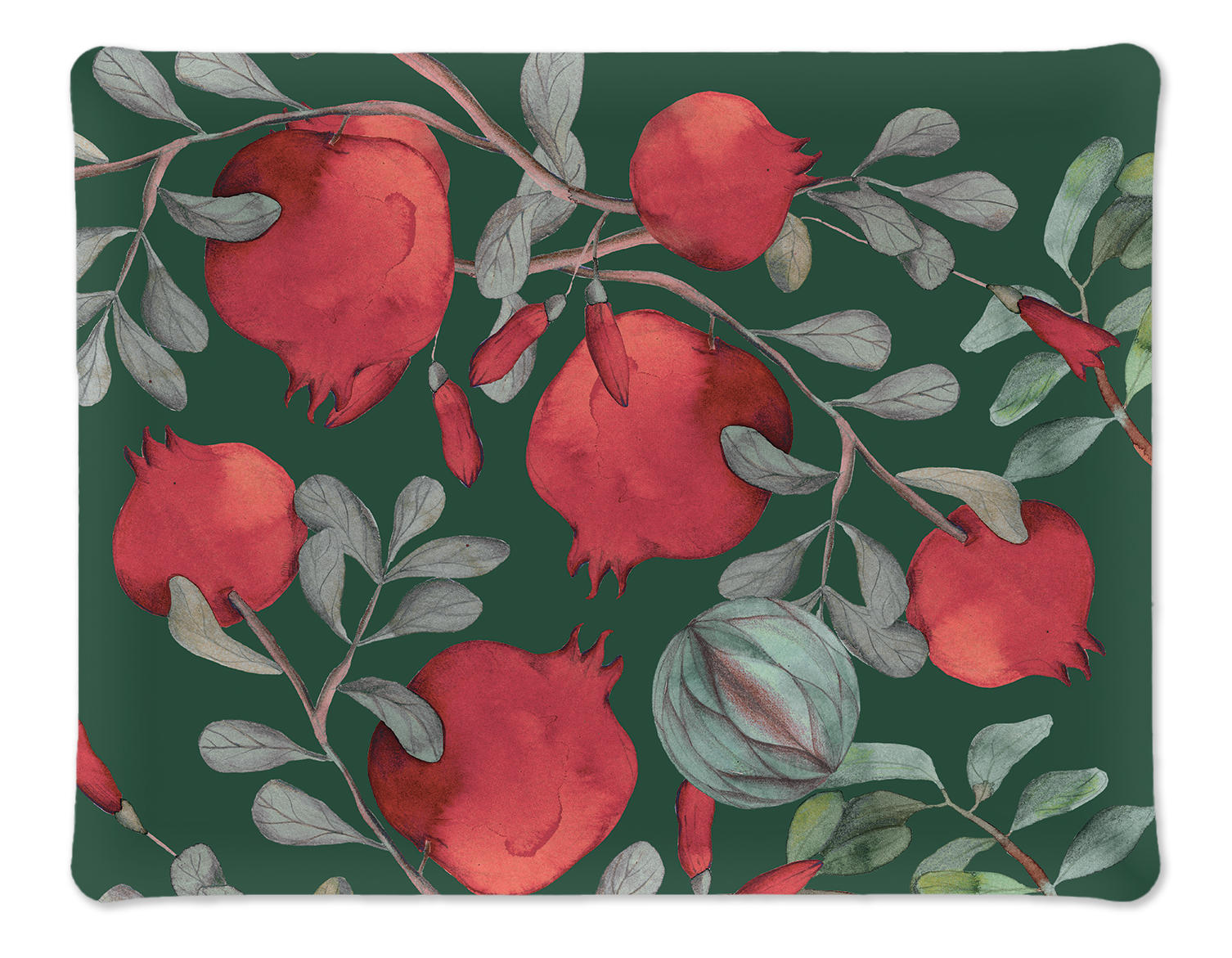 Tray «Grenade» Green Variant, 100% Made in Italy