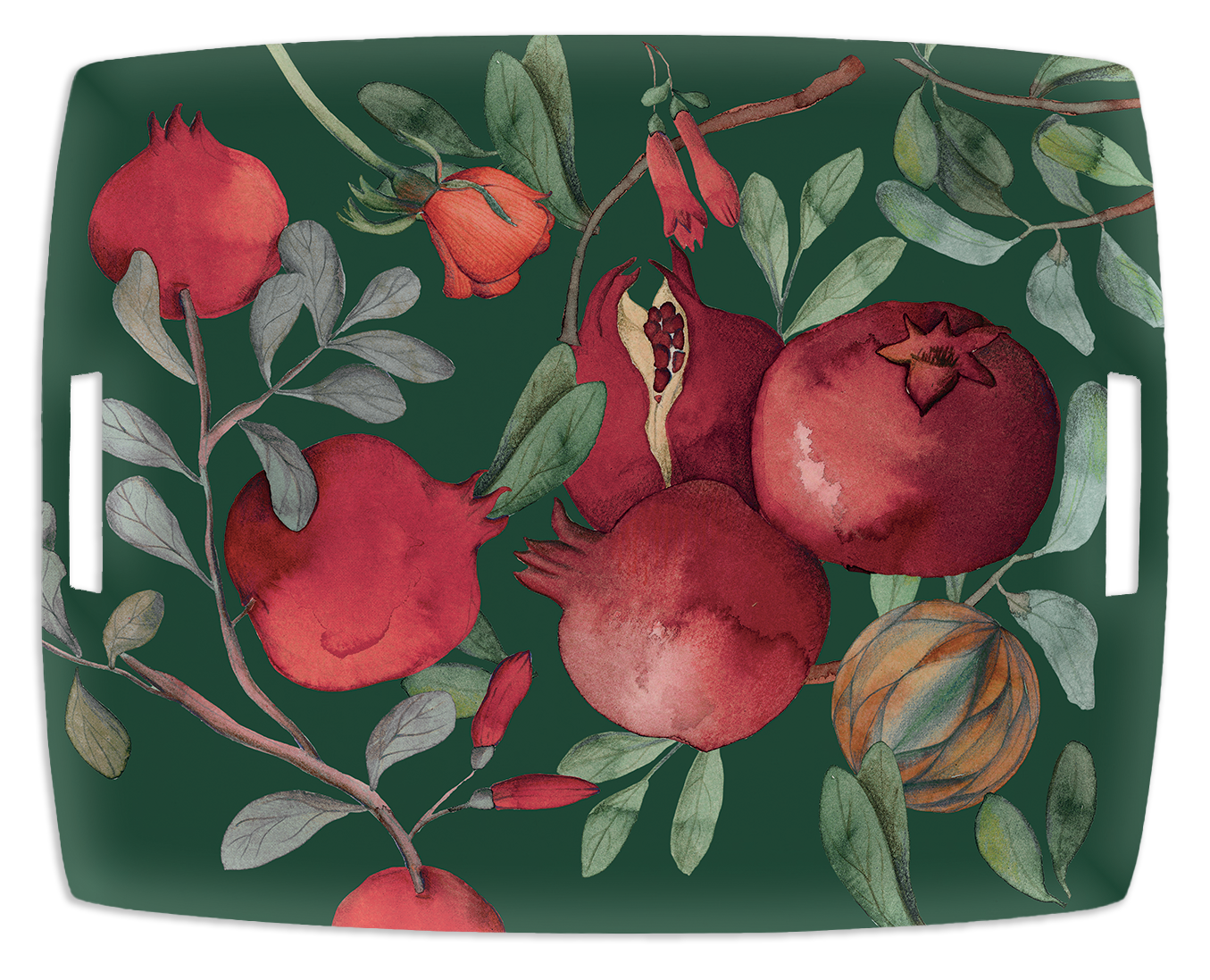 Tray «Grenade» Green Variant, 100% Made in Italy