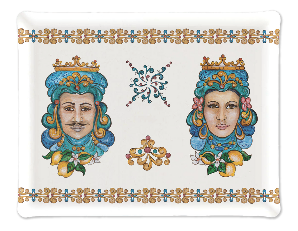 Tray «Teste Di Moro», 100% Made in Italy The Napking