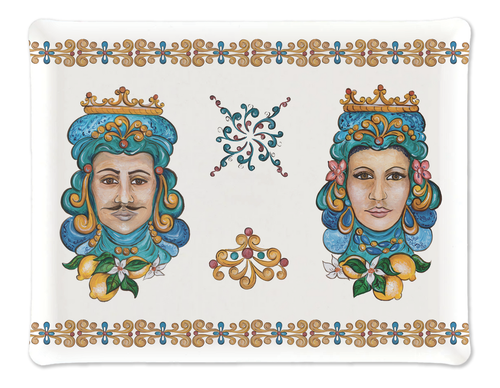 Tray «Teste Di Moro», 100% Made in Italy The Napking