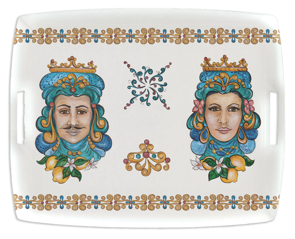 Tray «Teste Di Moro», 100% Made in Italy The Napking