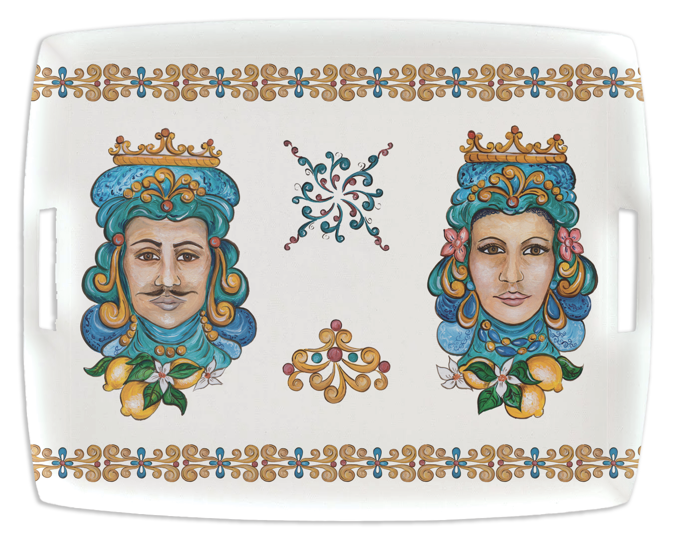 Tray «Teste Di Moro», 100% Made in Italy The Napking