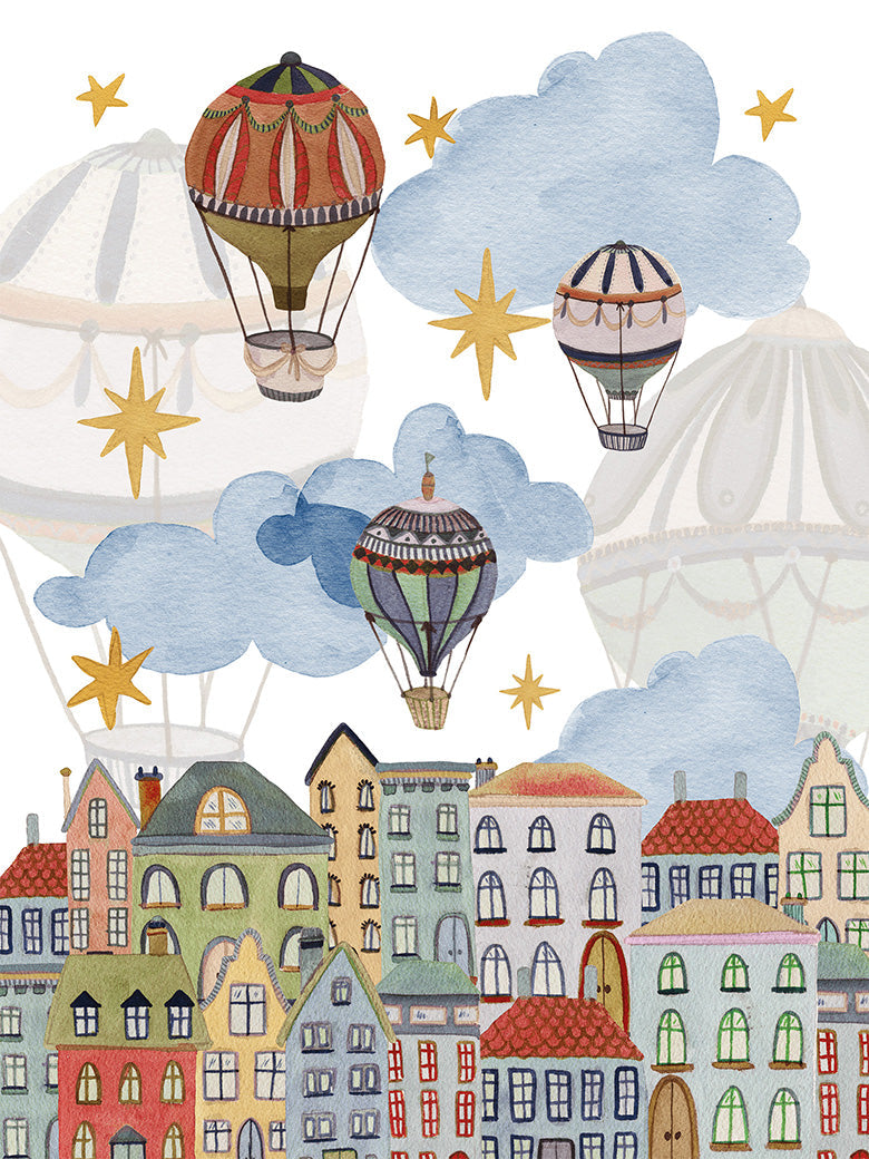 Kitchen Towels Mongolfiere 100% Made in Italy The Napking