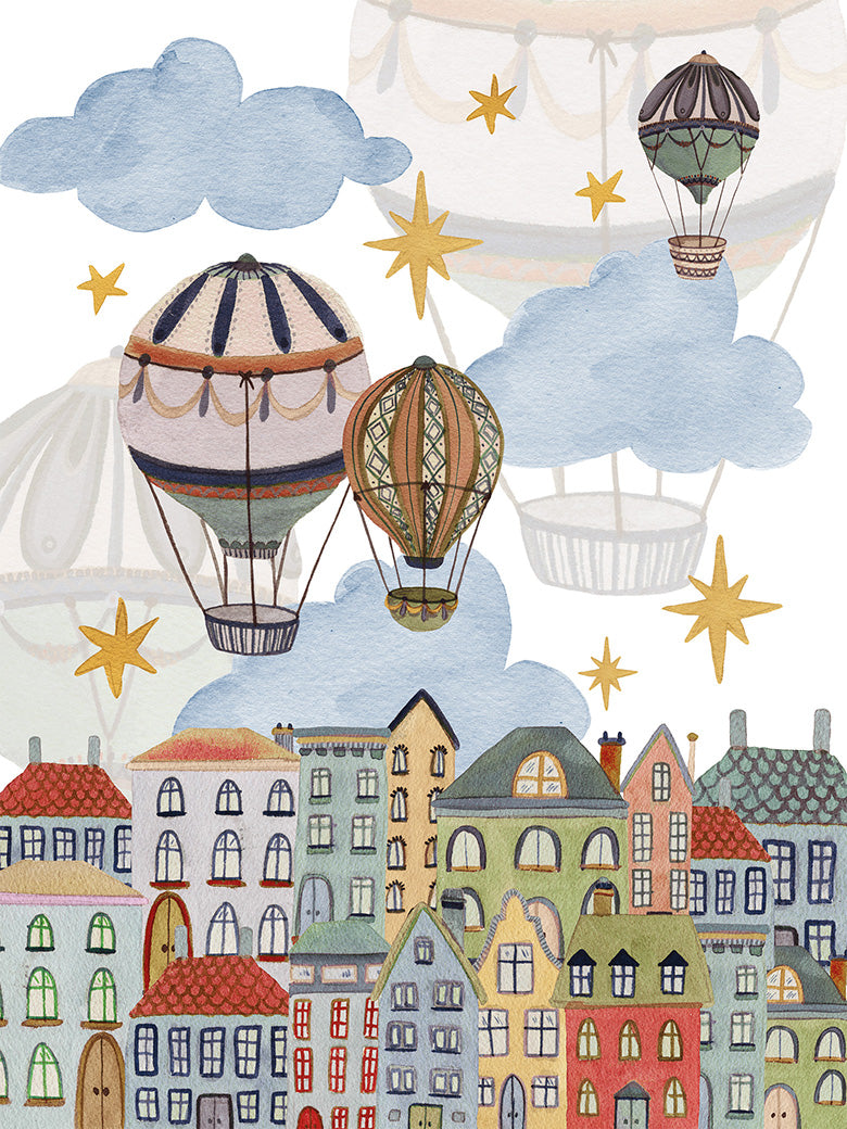 Kitchen Towels Mongolfiere 100% Made in Italy The Napking