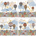Set of 4 Napkins Satin Mongolfiere 100% Made in Italy The Napking