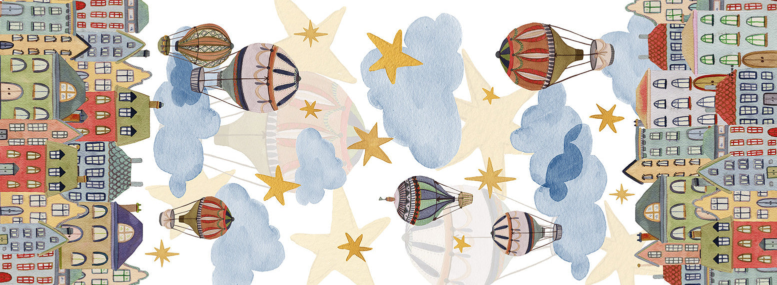 Pure Linen Runner Mongolfiere 100% Made in Italy The Napking