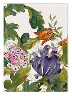 Morris premium linen kitchen towel variant 2 with botanical print