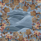 Motswiri tablecloth premium linen with digitally printed decorative design