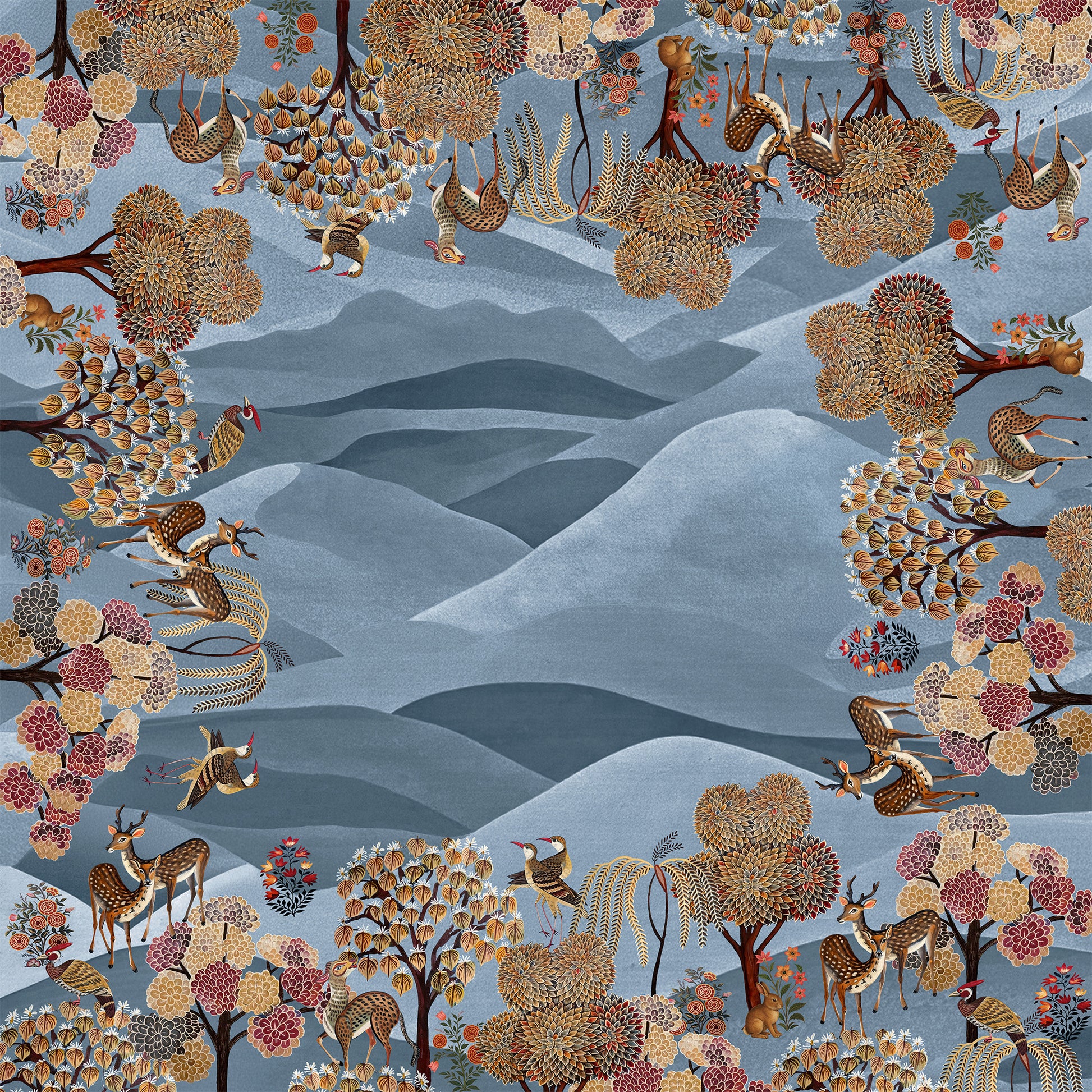 Motswiri tablecloth premium linen with digitally printed decorative design