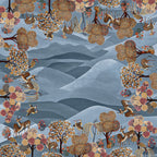 Motswiri tablecloth premium linen with digitally printed decorative design
