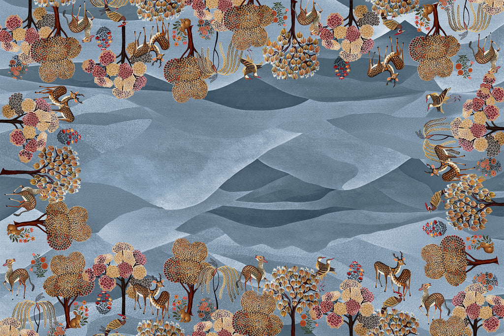Motswiri tablecloth premium linen with digitally printed decorative design