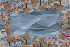 Motswiri tablecloth premium linen with digitally printed decorative design