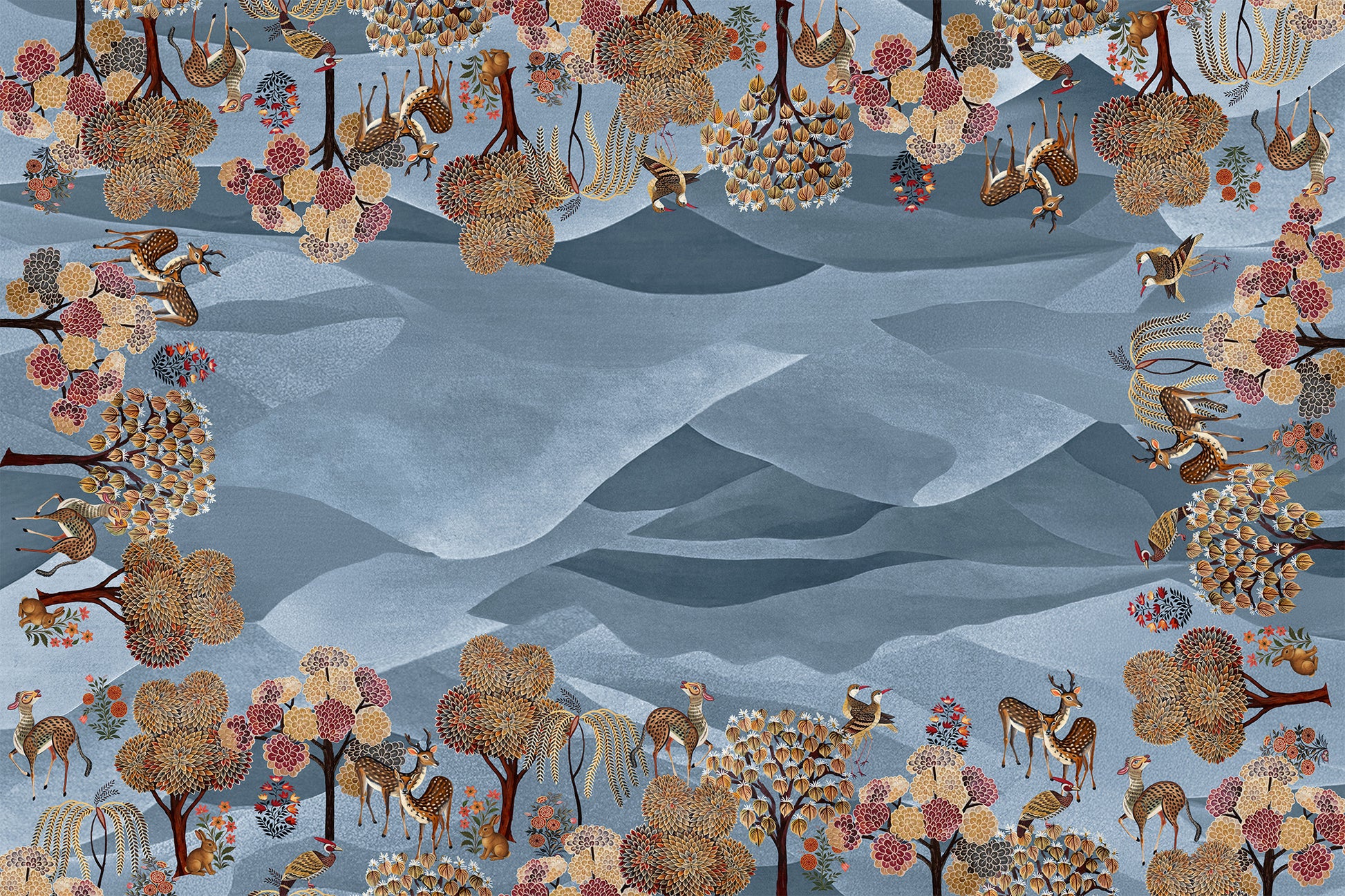 Motswiri tablecloth premium linen with digitally printed decorative design