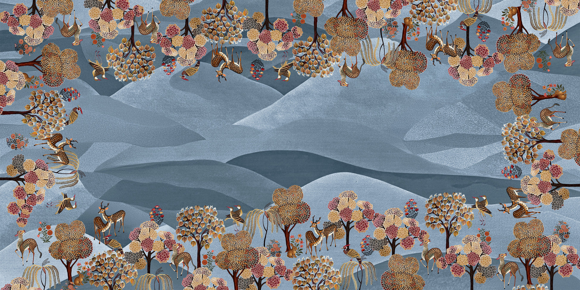Motswiri tablecloth premium linen in 180x270 cm with digitally printed decorative design
